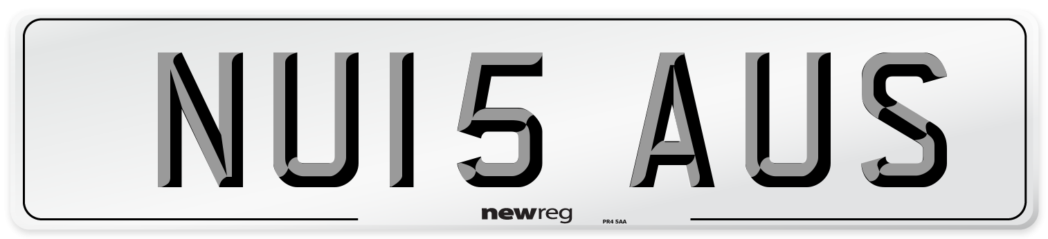 NU15 AUS Number Plate from New Reg